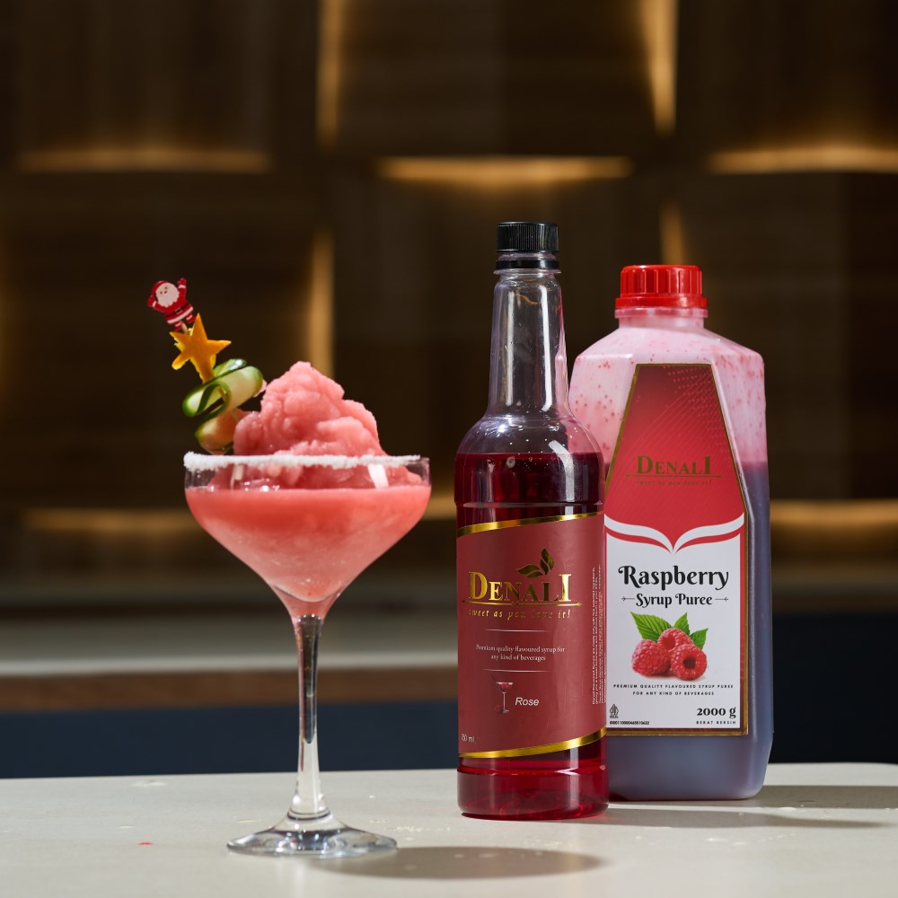 Sparkling drink dengan Denali Puree