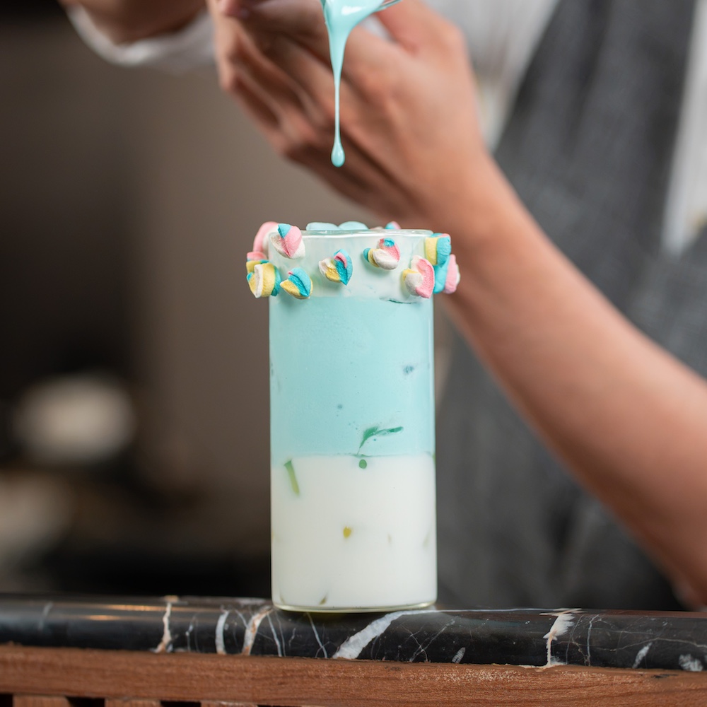 cotton candy latte
