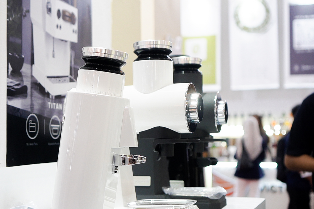 Grinder Maquinos dipamerkan di Jogja Coffee Week 2026